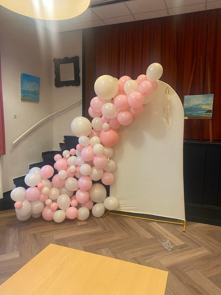 Babyshower Ballonnenboog Meisje, Hobby en Vrije tijd, Feestartikelen, Nieuw, Versiering, Geboorte of Huwelijk, Ophalen