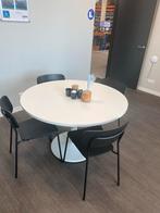 Ronde Eettafel met Stoelen, kantine set, Huis en Inrichting, Tafels | Eettafels, Ophalen, 100 tot 150 cm, Rond, Zo goed als nieuw