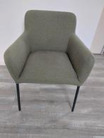 Groene stoffen eetkamer stoel, Huis en Inrichting, Stoelen, Ophalen, Gebruikt, Overige kleuren, Eén