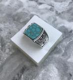 Ring Tibet zilver met Turquoise natuursteen maat 18 -NIEUW-, Sieraden, Tassen en Uiterlijk, Ringen, 18 tot 19, Nieuw, Ophalen of Verzenden