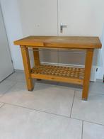 Houten Keukentafel/Werkbank, Gebruikt, Bruin, Minder dan 100 cm, 50 tot 75 cm