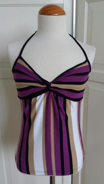 Zomerse Halter Top Paars Zwart Zand Kleur S H&M ( Jool ) beschikbaar voor biedingen
