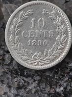 10 cent 1890 zilver zie foto's, Postzegels en Munten, Munten | Nederland, Zilver, 10 cent, Ophalen of Verzenden