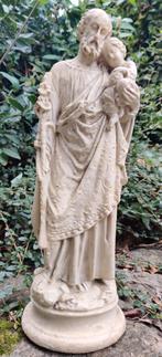 Beeld Heilige Sint Jozef met kindje Jezus. Monochroom. 41 cm, Antiek en Kunst, Ophalen of Verzenden