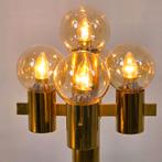 Vloerlamp Hans Agne Jakobsson 60s design messing met glas, Ophalen, Glas, 150 tot 200 cm