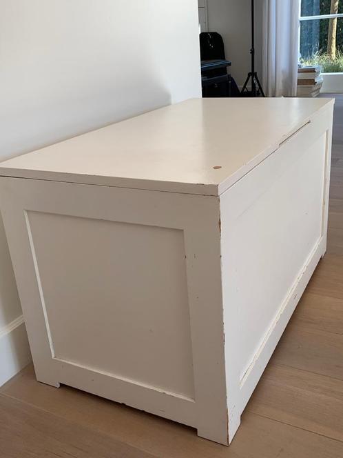 Houten kist speelgoedkist wit, Huis en Inrichting, Woonaccessoires | Kisten, Gebruikt, 50 tot 75 cm, 100 tot 125 cm, Minder dan 50 cm