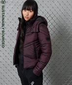 Superdry Geo Luxe Purple winterjas zgan, Kleding | Dames, Jassen | Winter, Superdry, Paars, Maat 42/44 (L), Ophalen of Verzenden