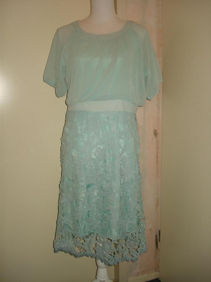 Mint blauw jurk Fashion trends, Kleding | Dames, Jurken, Nieuw, Maat 38/40 (M), Blauw, Knielengte, Ophalen of Verzenden