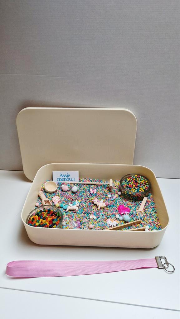 Speelbak compleet XL Unicorn - Sensorisch speelplezier, Kinderen en Baby's, Speelgoed | Educatief en Creatief, Ontdekken, Ophalen of Verzenden