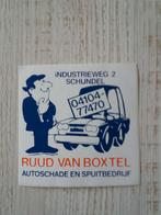 sticker autoschade en spuitbedrijf RUUD VAN BOXTEL Schijndel, Ophalen of Verzenden, Zo goed als nieuw, Bedrijf of Vereniging