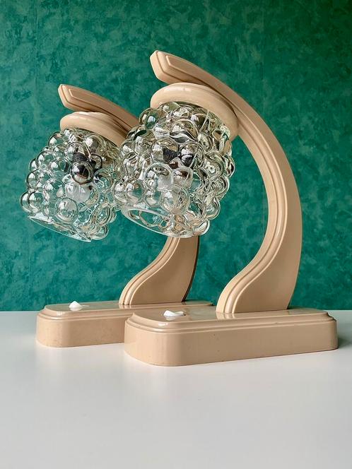 Vintage 70’s Helena Tynell Tafellampjes van Marbach Leuchten, Huis en Inrichting, Lampen | Tafellampen, Gebruikt, Minder dan 50 cm
