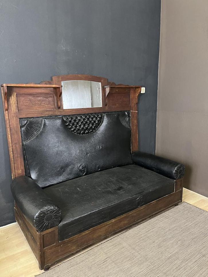 Zeer bijzondere Russische sofa ? 1930, Huis en Inrichting, Banken | Bankstellen, Gebruikt, Rechte bank, Tweepersoons, 150 tot 200 cm