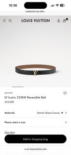 Nieuwe LV riem met bon, Kleding | Dames, Ophalen of Verzenden, Nieuw, Bruin