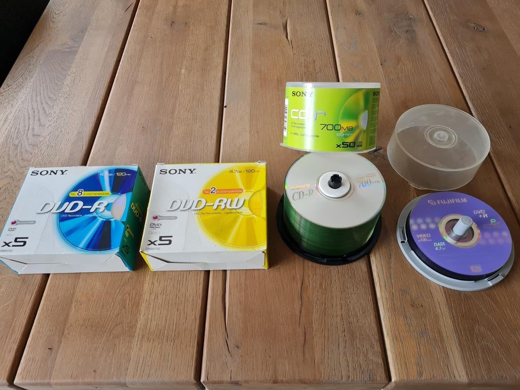 Nieuwe beschrijfbare dvds, Alle leeftijden, Ophalen, Zo goed als nieuw