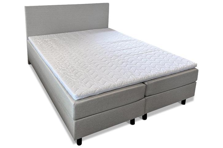 Boxspring Denver 180 x 200 cm grijs, Huis en Inrichting, Slaapkamer | Boxsprings, Nieuw, 180 cm, 200 cm, Tweepersoons, Grijs, Ophalen of Verzenden