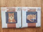 2x Lanarte kruissteekpakketjes met katten, Ophalen of Verzenden, Nieuw, Handborduren, Borduurpakket