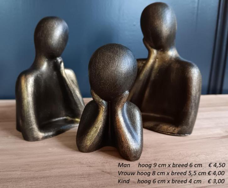 Nieuw - handgemaakt - gezinsbeeldjes - cadeautje - familie, Huis en Inrichting, Woonaccessoires | Wanddecoraties, Nieuw, Ophalen of Verzenden