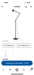 Nymane Ikea staande lamp (2x), Huis en Inrichting, Lampen | Vloerlampen, Ophalen of Verzenden, Zo goed als nieuw, 150 tot 200 cm