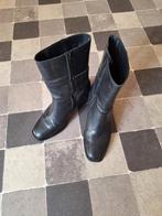 Zwarte leren Invito enkellaarsjes maat 39, Zwart, Lage of Enkellaarzen, Ophalen of Verzenden, Onbekend