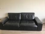 Lederen bank, Huis en Inrichting, Ophalen, Gebruikt, Tweepersoons, Rechte bank