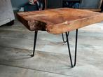 Mango houten bijzettafel/sidetable, Huis en Inrichting, Tafels | Sidetables, Ophalen, Minder dan 50 cm, Zo goed als nieuw, Industriële look