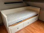 Hemnes (Ikea) bedbank uitschuifbaar 80x200 cm, Huis en Inrichting, Slaapkamer | Bedden, Ophalen, Eenpersoons, Wit, Zo goed als nieuw