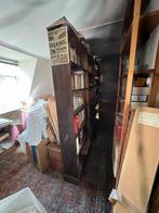Oude houten boekenkast / schappenkast / wandschap, eiken, Ophalen, Gebruikt, 200 cm of meer, Eikenhout