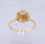 18 karaat Gouden Ring Solitair Damesring 0.15crt Diamant, Verzenden, Nieuw, Met edelsteen, Dame