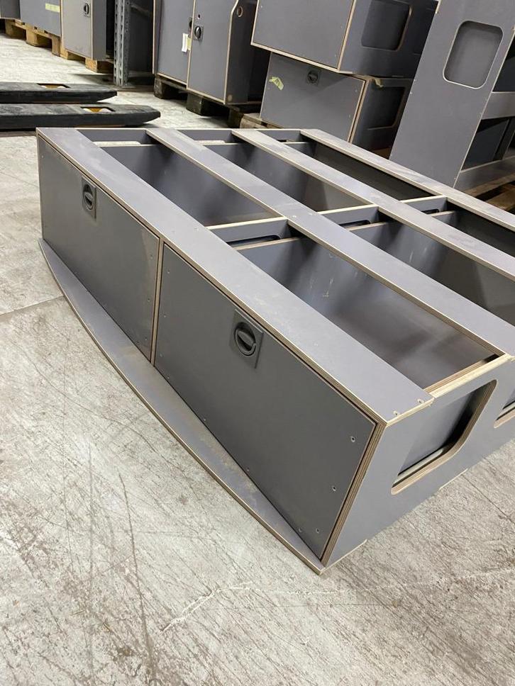Grijs ladesysteem met 2 lades, Huis en Inrichting, Kasten | Ladekasten, Zo goed als nieuw, Minder dan 100 cm, 50 tot 100 cm, 75 cm of meer