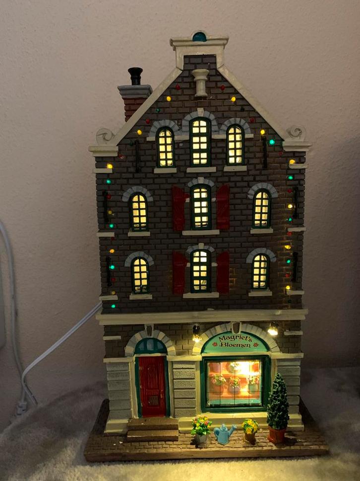 Lemax Magriet's Bloemen facade, Diversen, Kerst, Gebruikt, Ophalen of Verzenden
