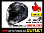 Motorhelm HJC I91 Carst - Mat Zwart-Grijs - Systeemhelm I 91, Motoren, Kleding | Motorhelmen, Systeemhelm, HJC, Niet ingevuld