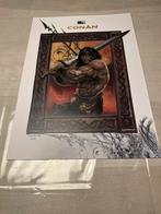Conan de Barbaar Kunstprint door Jörg de Vos - Limited Editi, Eén comic, Ophalen of Verzenden, Zo goed als nieuw, Amerika