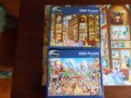 2 nette en complete Disneypuzzels King elk 1.000 stukjes, Ophalen of Verzenden, 500 t/m 1500 stukjes, Gebruikt, Legpuzzel