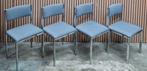 6 x Vintage Italiaanse buisframe stoelen Design cafestoelen, Huis en Inrichting, Ophalen of Verzenden, Zo goed als nieuw, Grijs