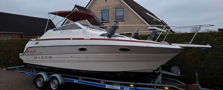 Maxum 2300SCR met boegschroef zonder trailer, Watersport en Boten, Speedboten, 6 meter of meer, Benzine, 200 pk of meer, Polyester