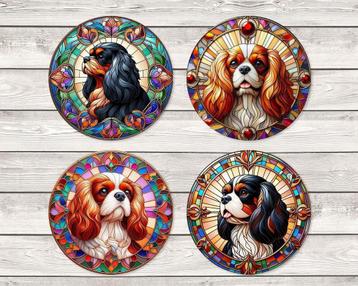 Cavalier Glas in Lood onderzetters met houder rond beschikbaar voor biedingen