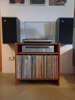 Audiomeubel platenkast platenspeler kast hout retro vintage, Ophalen, Huis en Inrichting