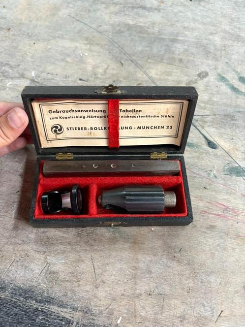 Vintage hardheidsmeter in originele cassette – Stieber Rollk, Antiek en Kunst, Antiek | Gereedschap en Instrumenten, Ophalen of Verzenden