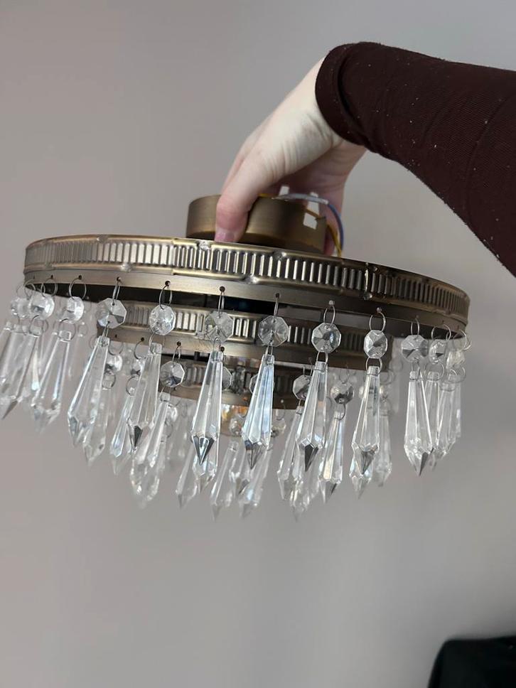 KARWEI Plafonnière Mae Messing - Mist 1 Hangertje, Huis en Inrichting, Lampen | Plafondlampen, Zo goed als nieuw, Metaal, Ophalen of Verzenden