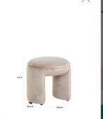 Richmond poef fargo khaki velvet, Minder dan 50 cm, Rond, Minder dan 50 cm, Ophalen of Verzenden