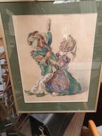 Frans van Noorden Aquarel - Jan Klaassen & Katrijn, Ophalen of Verzenden