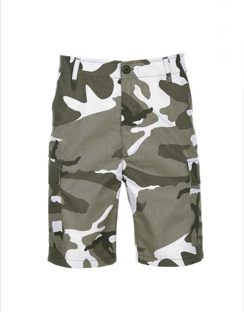 BDU korte broek, zwart/wit, camouflage, biker, rocker, man, Kleding | Heren, Broeken en Pantalons, Nieuw, Overige maten, Overige kleuren