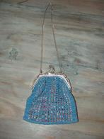 Antiek gehaakte vogel tasje met portemonneetje, Ophalen of Verzenden