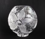 Hoge kwaliteit geslepen kristallen bolvormig bloemenvaas., Antiek en Kunst, Antiek | Glas en Kristal, Ophalen of Verzenden