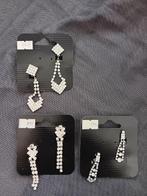 Set van 9 paar strass oorbellen, Overige materialen, Overige kleuren, Nieuw, Ophalen of Verzenden