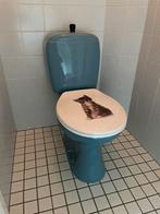 Toilet vintage Sphinx pastel blauw, Doe-het-zelf en Verbouw, Sanitair, Ophalen, Gebruikt, Toilet