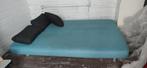 Slaapbank, Ophalen, Gebruikt, Blauw, Tweepersoons