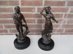 2 Bronzen beelden., Antiek en Kunst, Kunst | Beelden en Houtsnijwerken, Ophalen of Verzenden