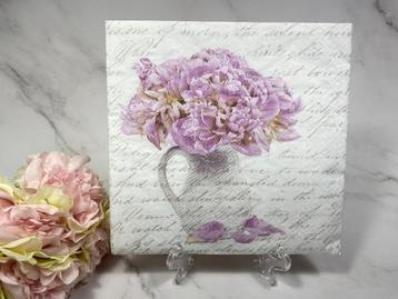 Sagen knutsel servetten - roze bloemen vaas / brief - 209  beschikbaar voor biedingen