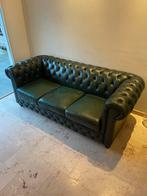 Vintage Chesterfield 3-zitsbank, Huis en Inrichting, Ophalen, Gebruikt, Driepersoons, Rechte bank